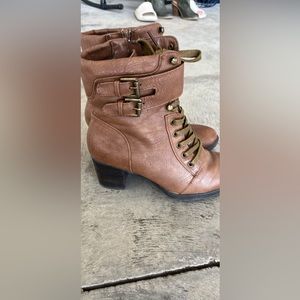 Womens brown boots with heel